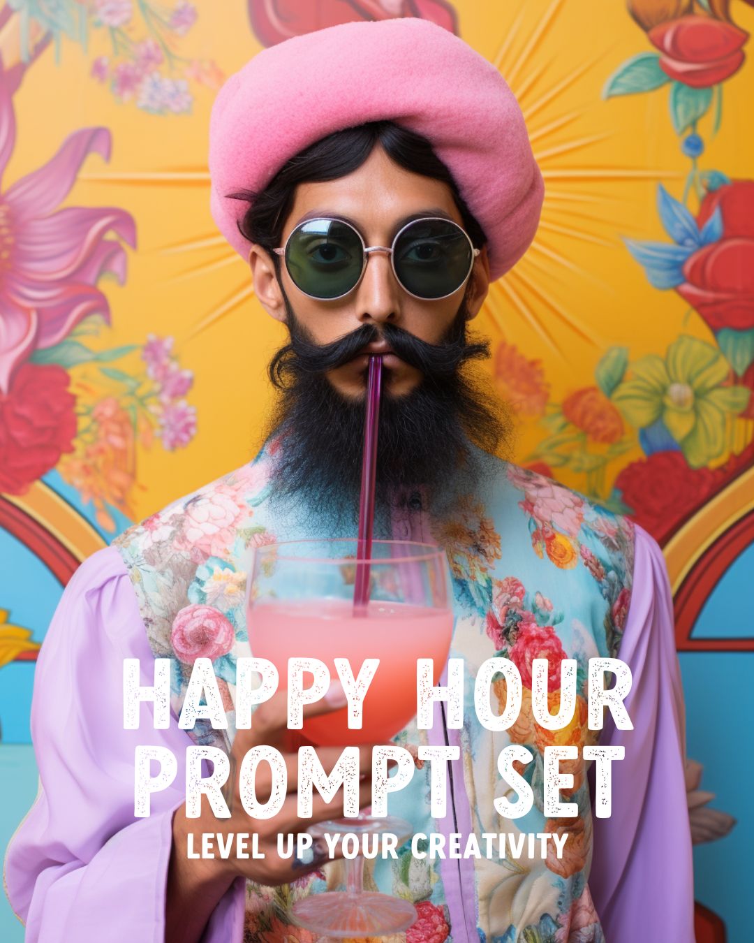 Happy Hour Midjourney Prompt Set - Cover