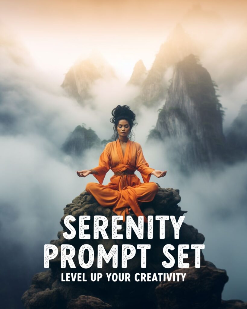Serenity Free Midjourney Prompt Set - Cover