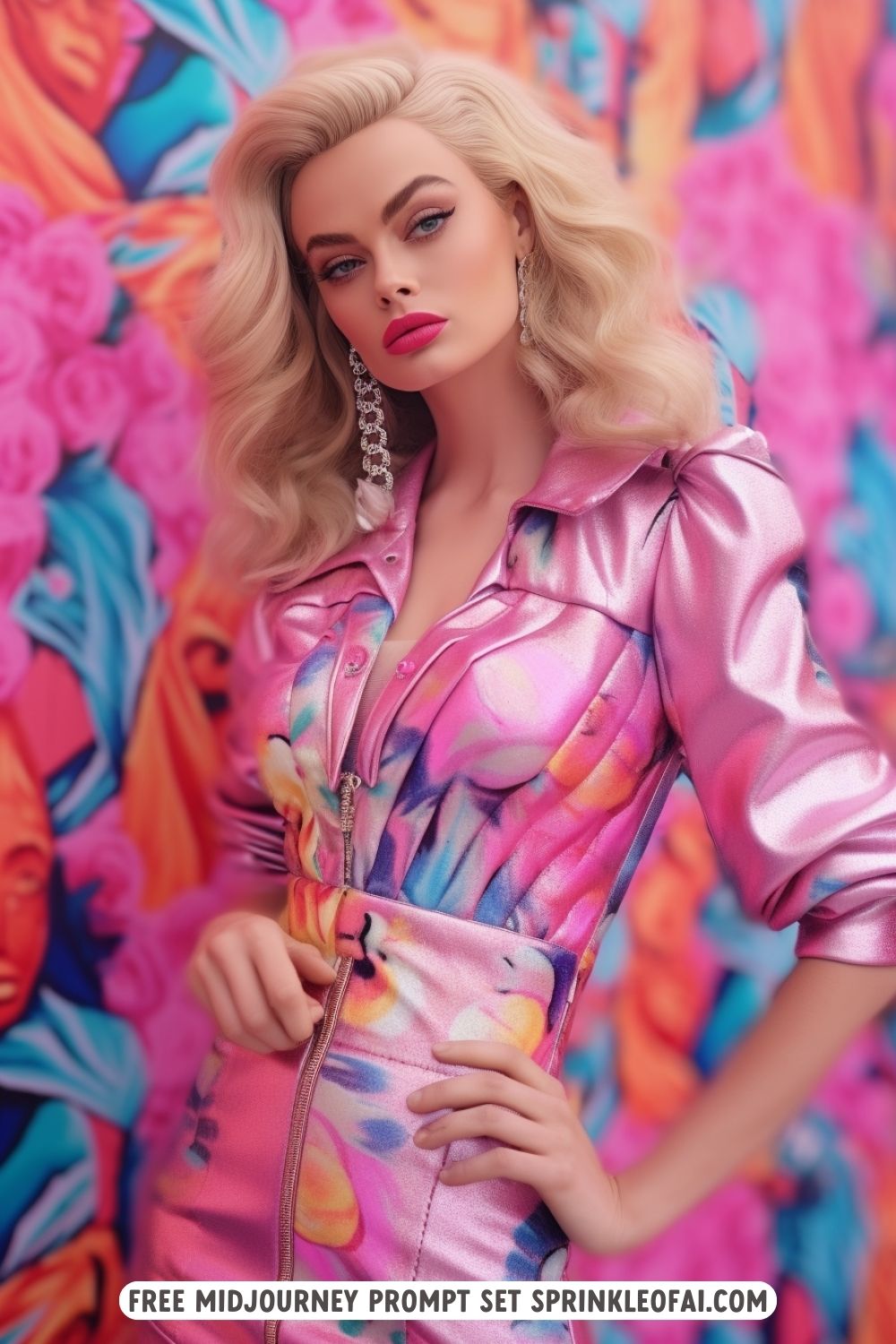 Free Midjourney Prompt Set - Barbie Margot Robbie Prompts - Barbie Movie Midjourney - Midjourney for Beginners - Sprinkle of AI