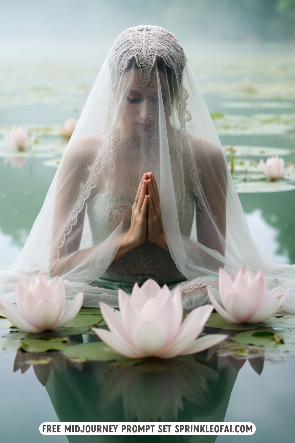 Serenity Free Midjourney Prompt Set - Yoga Mindfullness Meditation Prayer Prompts - Midjourney for Beginners - Sprinkle of AI Blog