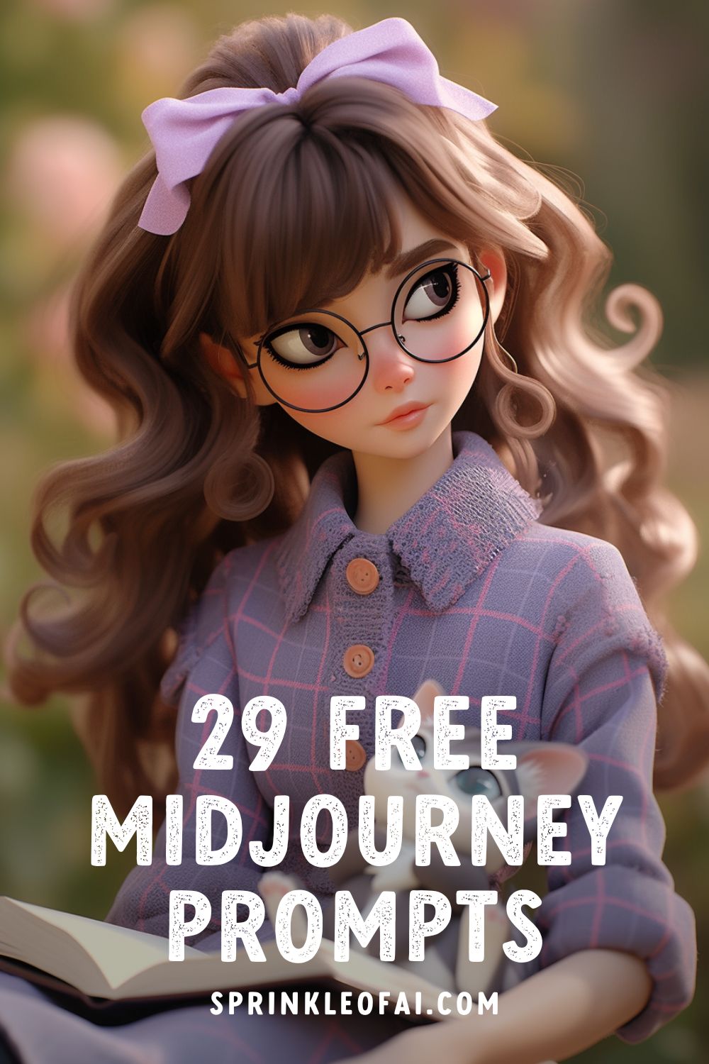 29 Free Cute Niji Anime Girl Midjourney Prompts - Sprinkle of AI Art for Beginners iPhone Wallpaper Design
