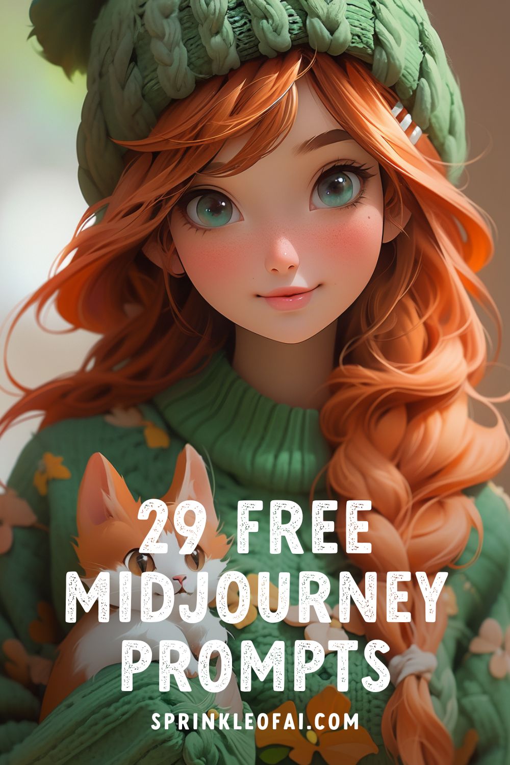 29 Free Cute Niji Anime Girl Midjourney Prompts - Sprinkle of AI Art for Beginners iPhone Wallpaper Design 
