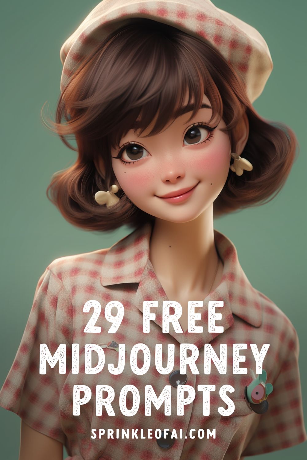 29 Free Cute Niji Anime Girl Midjourney Prompts - Sprinkle of AI Art for Beginners iPhone Wallpaper Design