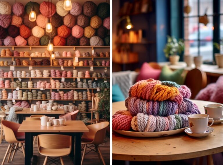 Welcome to Our Knit Cafe - Concept Art made with Midjourney - WILMADE - MACRAMEFORBEGINNERS