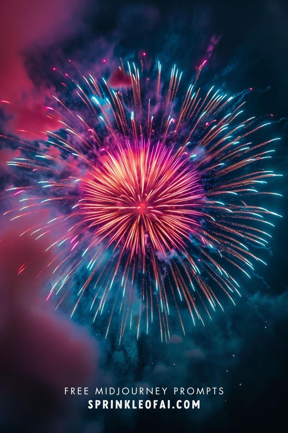 Celebrate 2024 in Style with 15 Free Midjourney New Year's Eve Prompts - Firework prompt - champagne prompt 
