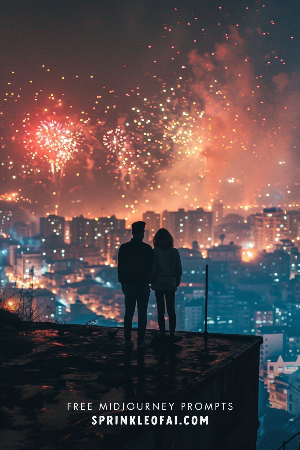 Celebrate 2024 in Style with 15 Free Midjourney New Year's Eve Prompts - Firework prompt - champagne prompt