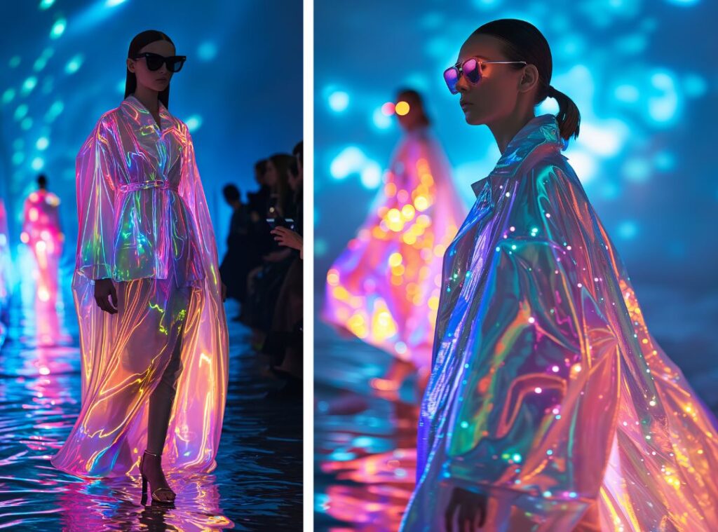 AI Fashion Collection - Bioluminescence Rainwear