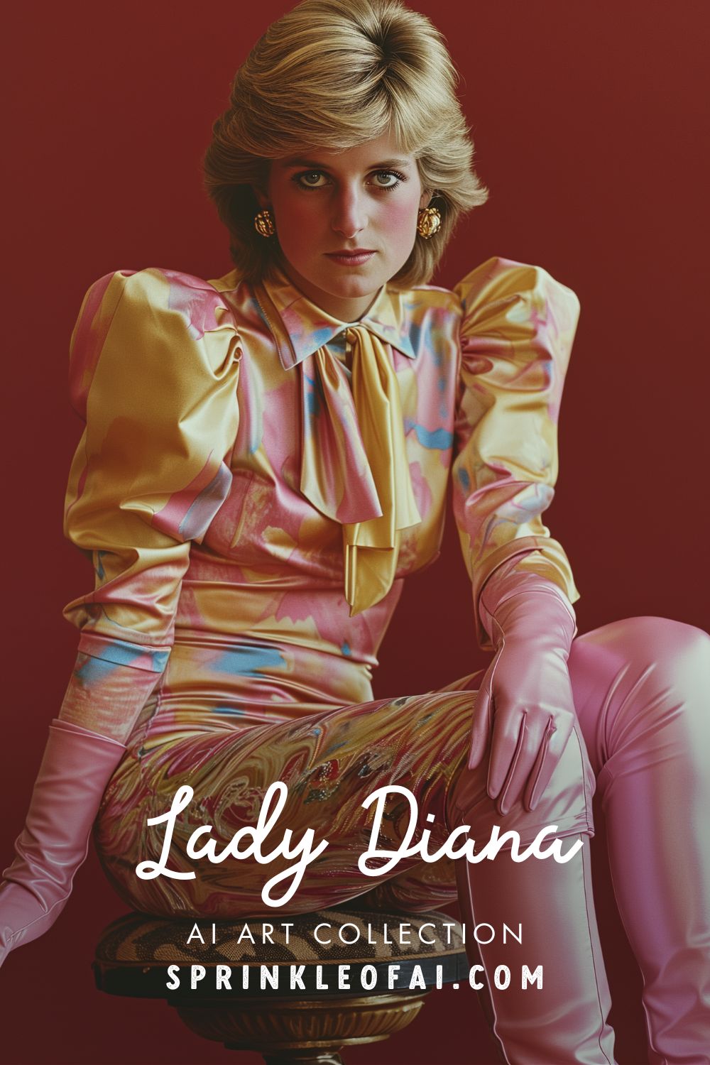 AI generated Princess Diana - Celebrating Lady Diana's Timeless Elegance with AI A Colorful Tribute - Sprinkle of AI