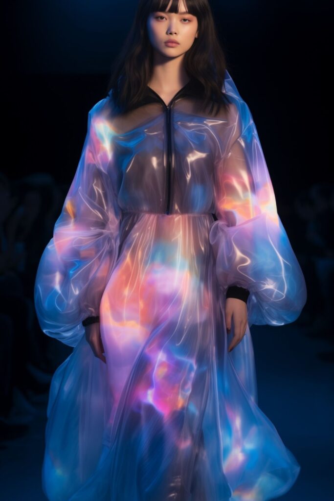 Midjourney AI Fashion Collection - The history of the Bioluminescent Dress