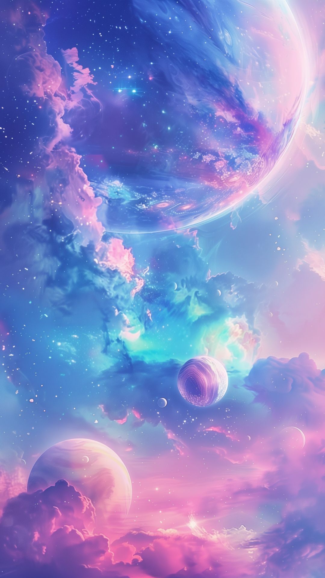 23 Cosmic Galaxy Nebula iPhone Wallpapers and free Midjourney Prompts