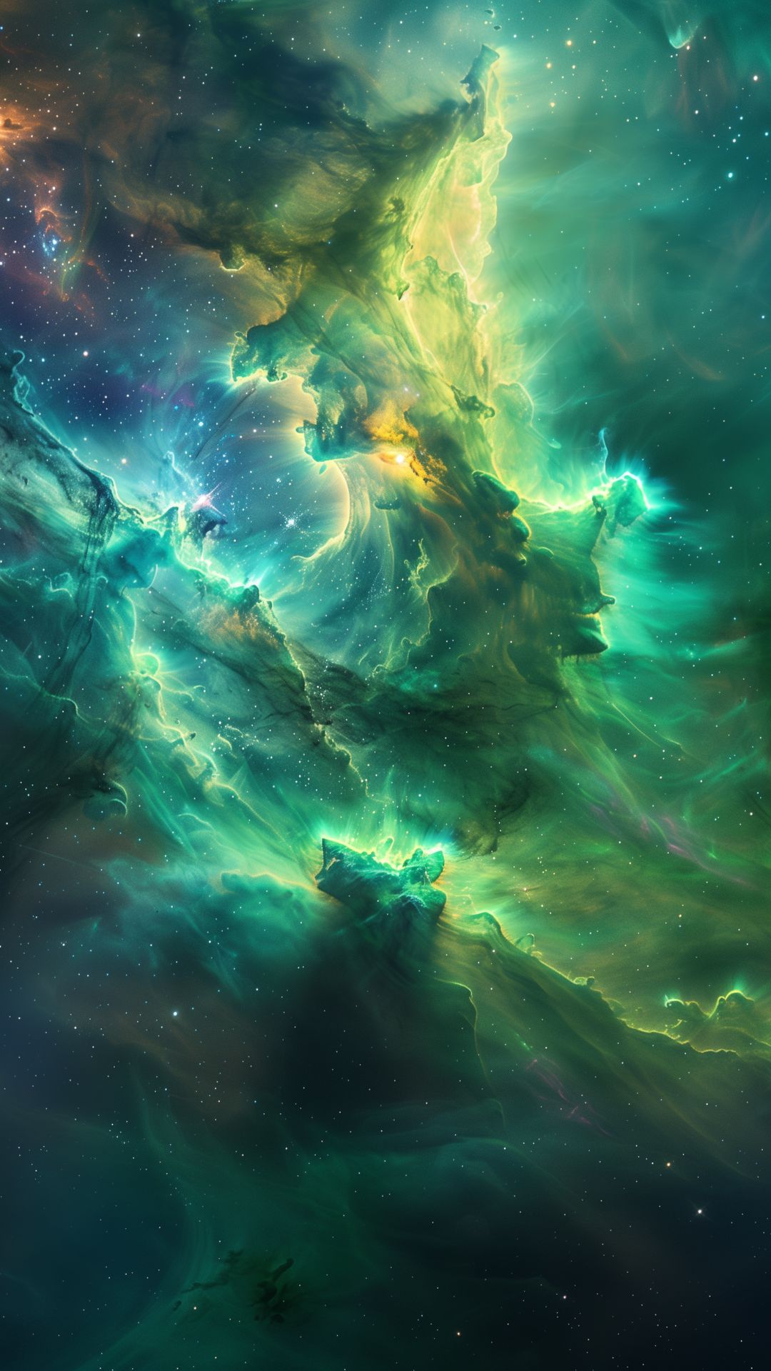 23 Cosmic Galaxy Nebula iPhone Wallpapers and free Midjourney Prompts 